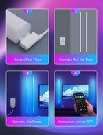 Luces LED Govee Glide RGBIC Inteligentes Pared Gaming