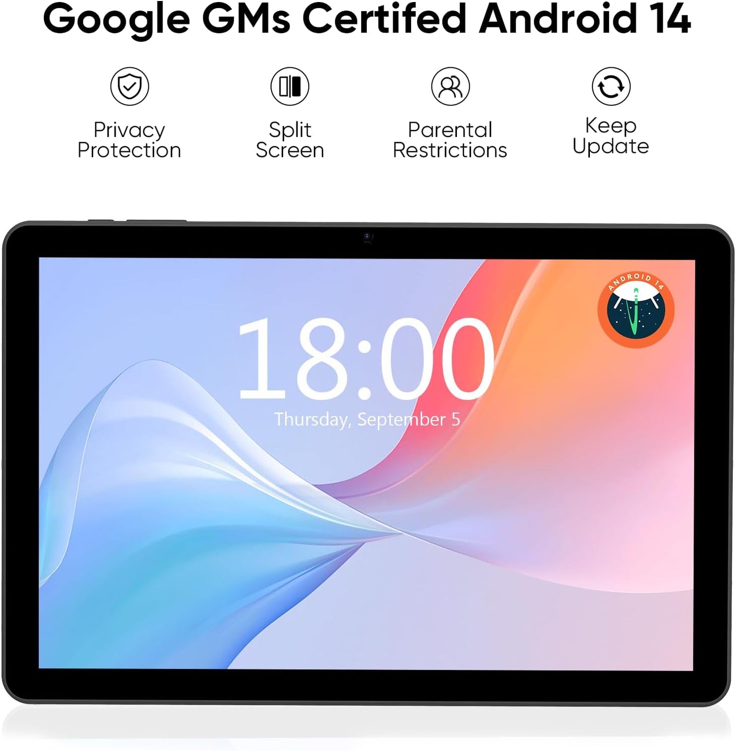 Tableta Android 10.1" cámara dual  BT5.0 con funda incluida (USADO)