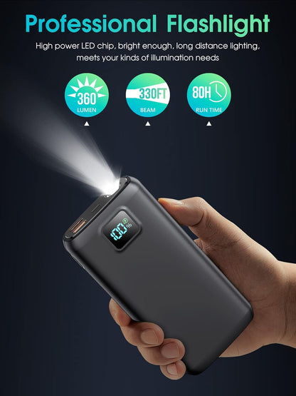 Cargador portátil de 40 000 mAh linterna integrada