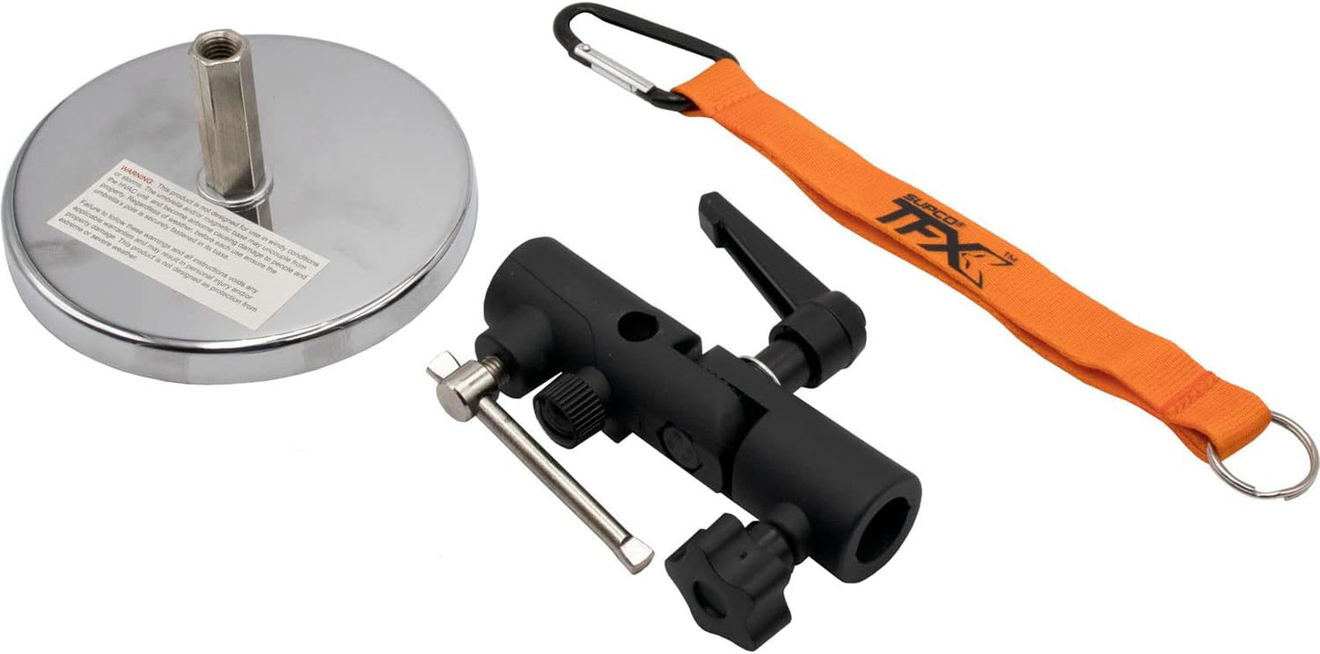 Supco, Paraguas TradeFox de 60", kit de base magnética, Negro.