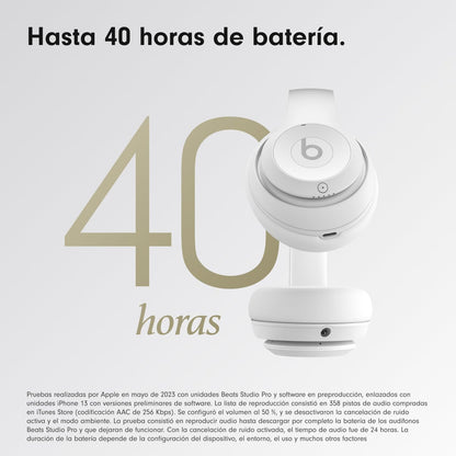 Audífonos Bluetooth Beats Sudio Pro, compatibilidad con Apple y Android.