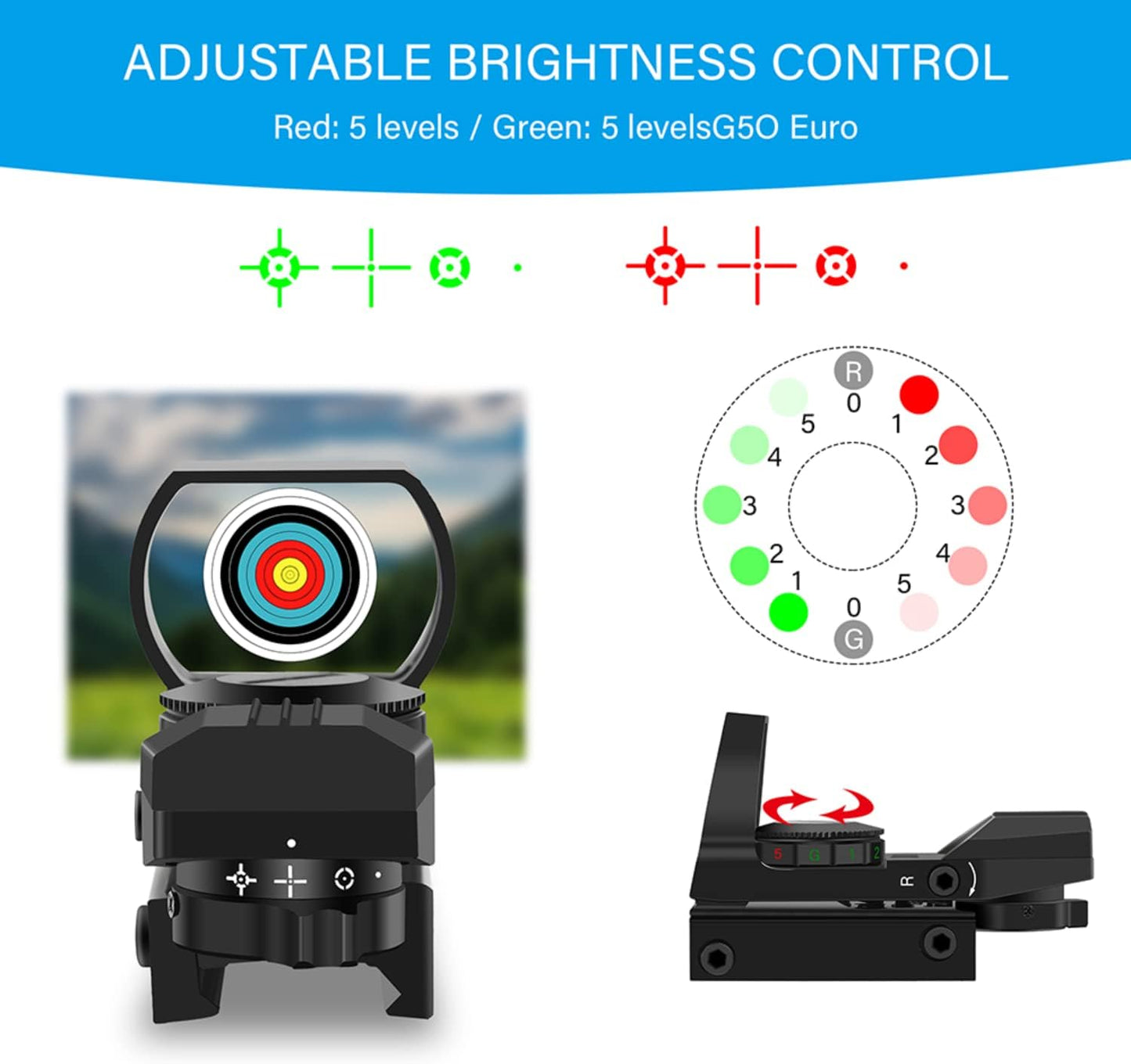 Mira telescópica deportiva HD101 riel de 11/20 mm