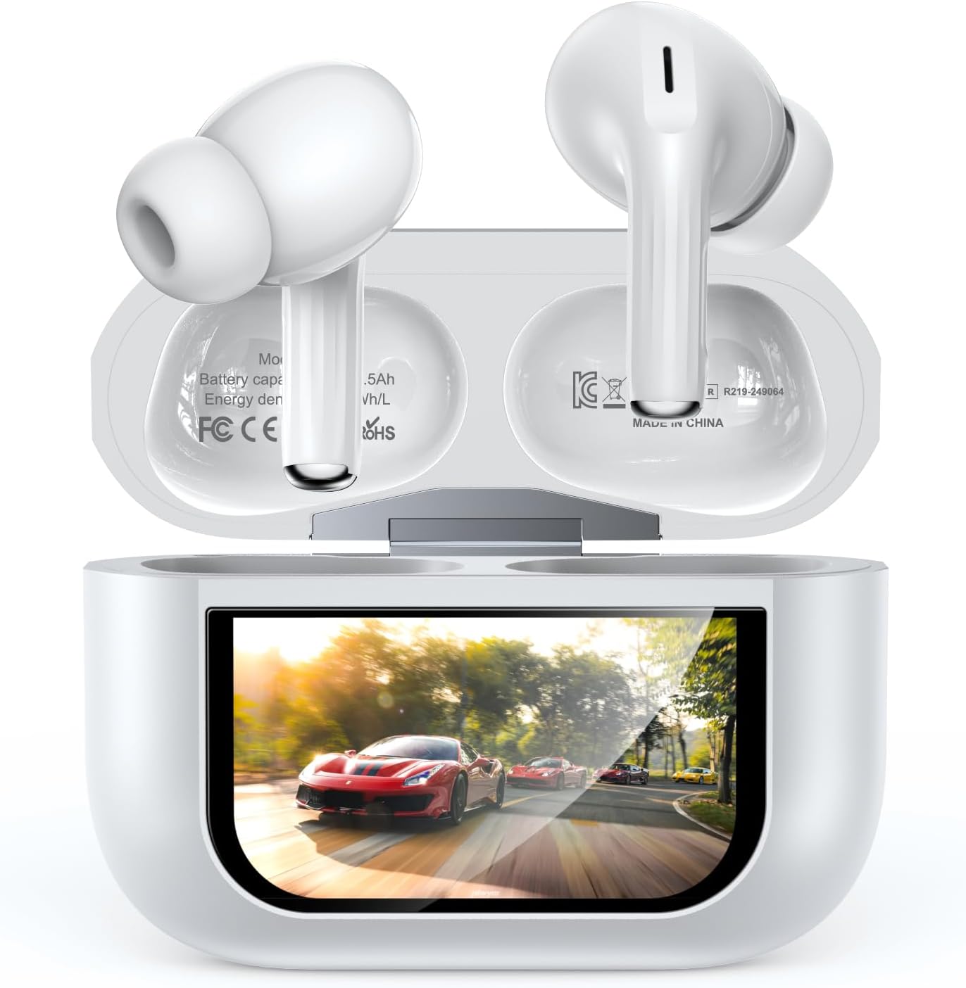 Auriculares inalámbricos Bluetooth 5.4, con visualización táctil.