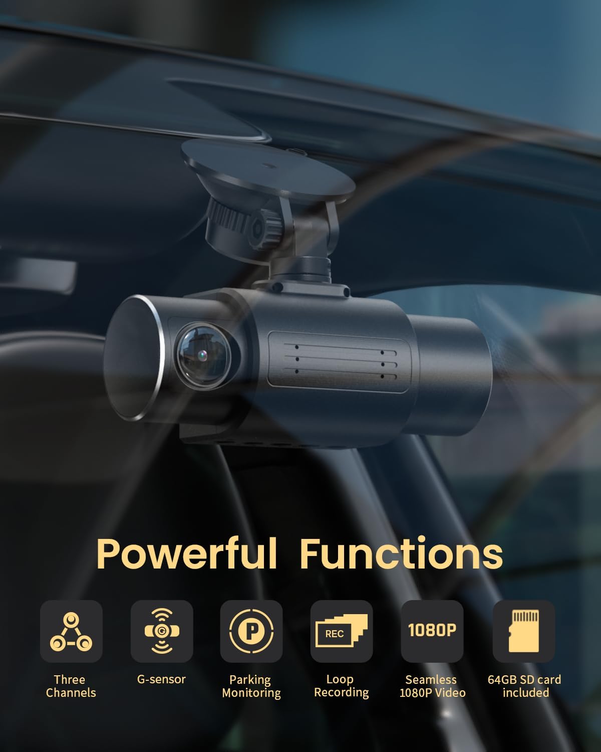 Cámara de salpicadero Delantera y Trasera.