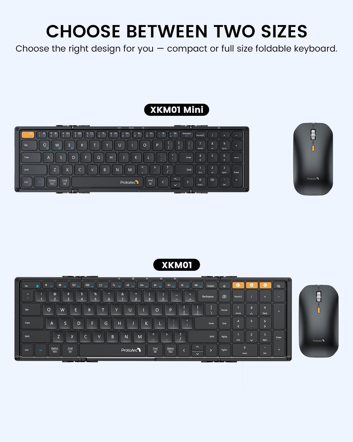 ProtoArc Teclado y Ratón Plegable, TECLADO MINI.