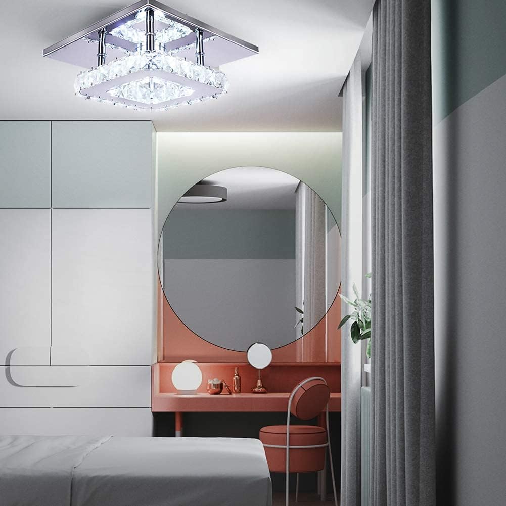 Lámpara de techo colgante moderna de cristal 20cm