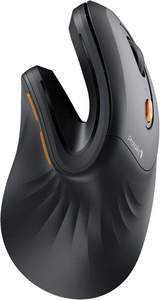 ProtoArc- Mouse Ergonomico Vertical Recargable Negro