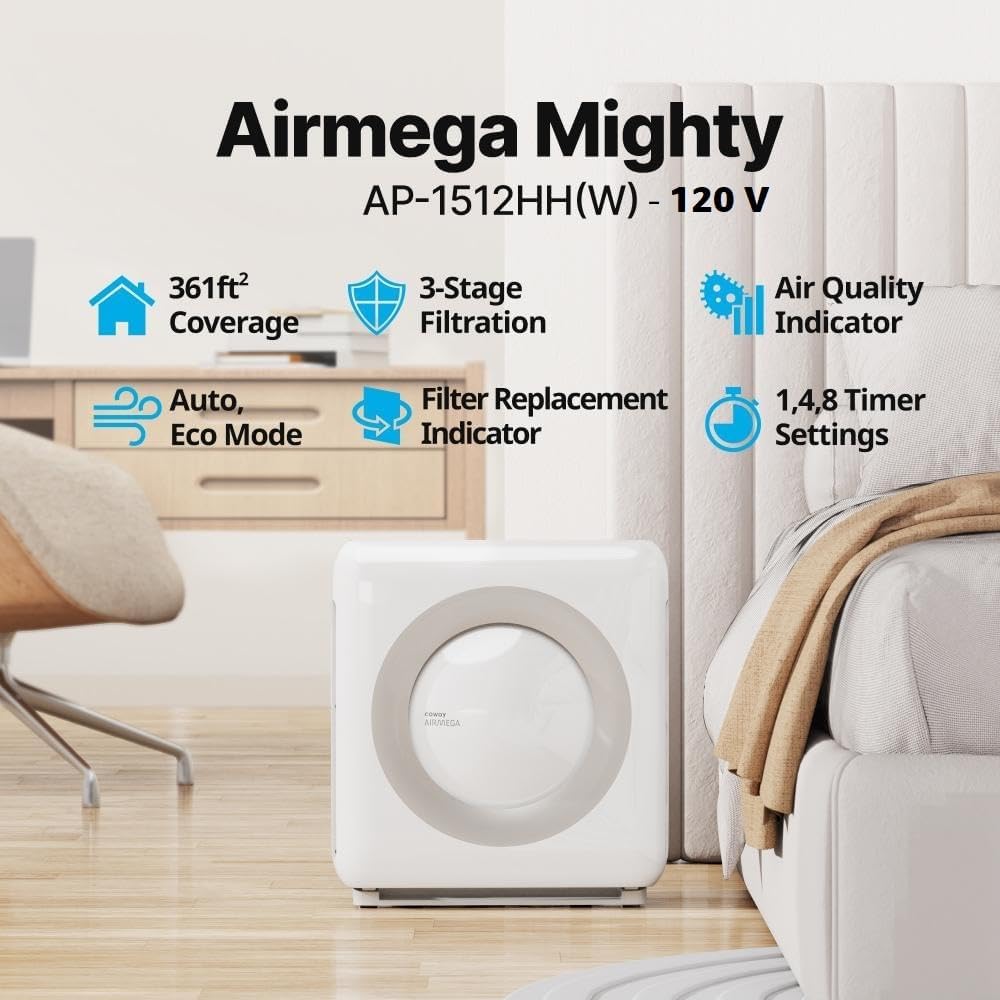 Coway Airmega Purificador HEPA monitoreo de Calidad del Aire(DETALLE)