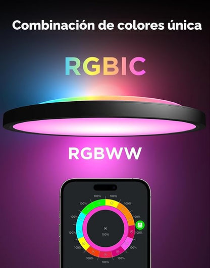 Plafón Inteligente Govee RGBIC LED 12 Pulg 2400LM WiFi