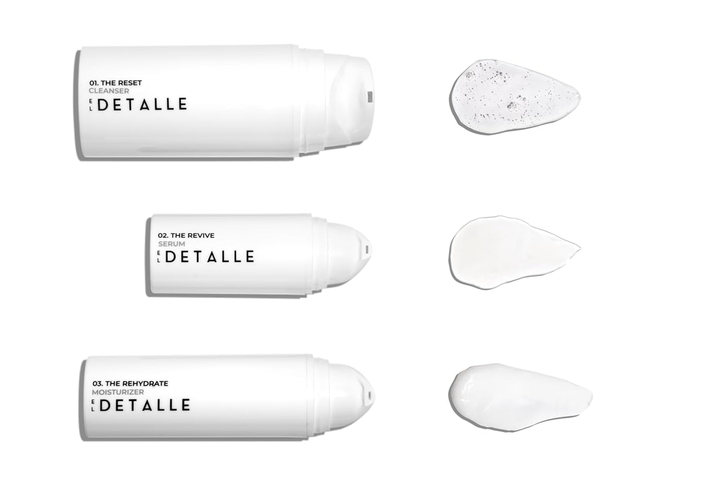 Set de 3 pasos de skincare, El Detalle, The Régimen, todo tipo de piel.