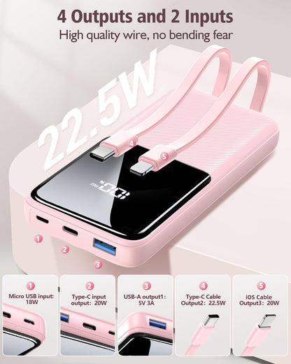 Batería portátil carga rápida cable IOS y C (USADO)