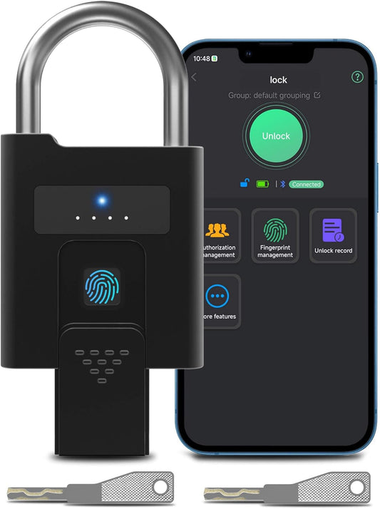 Elinksmart Candado De Huellas Dactilares Resistente C/ Llave