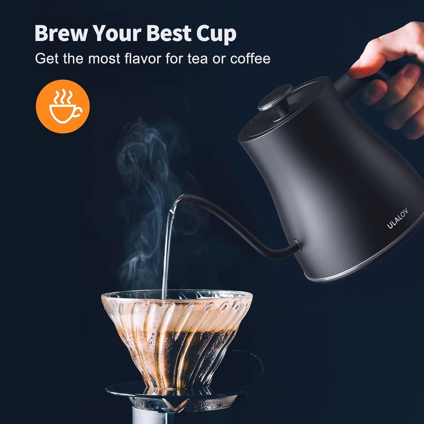 Hervidor de cuello de cisne, con control de temperatura, (USADO).