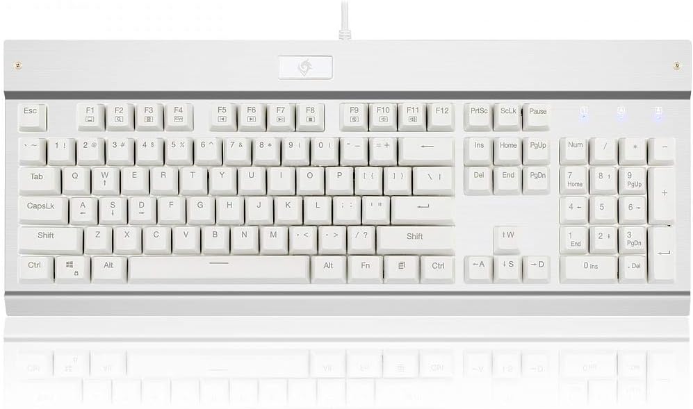EagleTec KG010 Teclado mecánico con cable ergonómico.