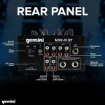 Mezclador DJ Gemini 2 Canales Bluetooth MXR-01BT