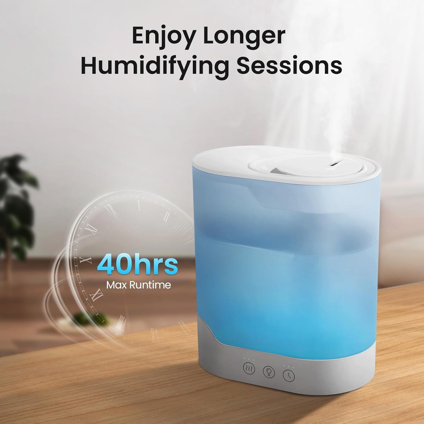 YOGIN Humidificador de aire para dormitorio, niebla fría, 3L.