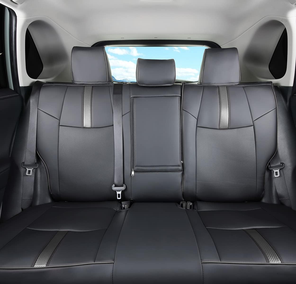 Fundas de asiento para Toyota RAV4 LE Limited XLE Premium con piel sintética