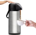 Dispensador de café con bomba de aire, para agua fría/caliente, 102 OZ