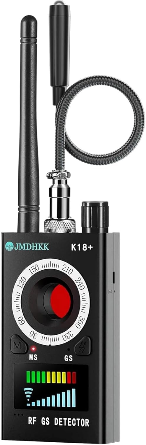 Detector de señales RF, inalámbrico, cámaras, GPS, Disp. Ocultos.