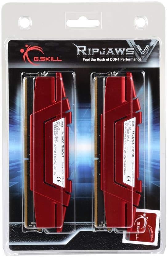 Memoria RAM, G.SKILL 16GB (2 x 8GB) Ripjaws V Series DDR.