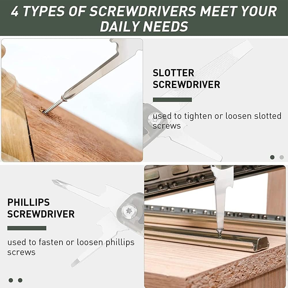 Herramienta Multifuncional Plegable EDC 14, Con estuche.