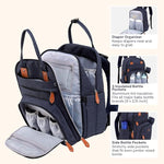 BabbleRoo - Mochila para pañales para bebé, multifuncional.
