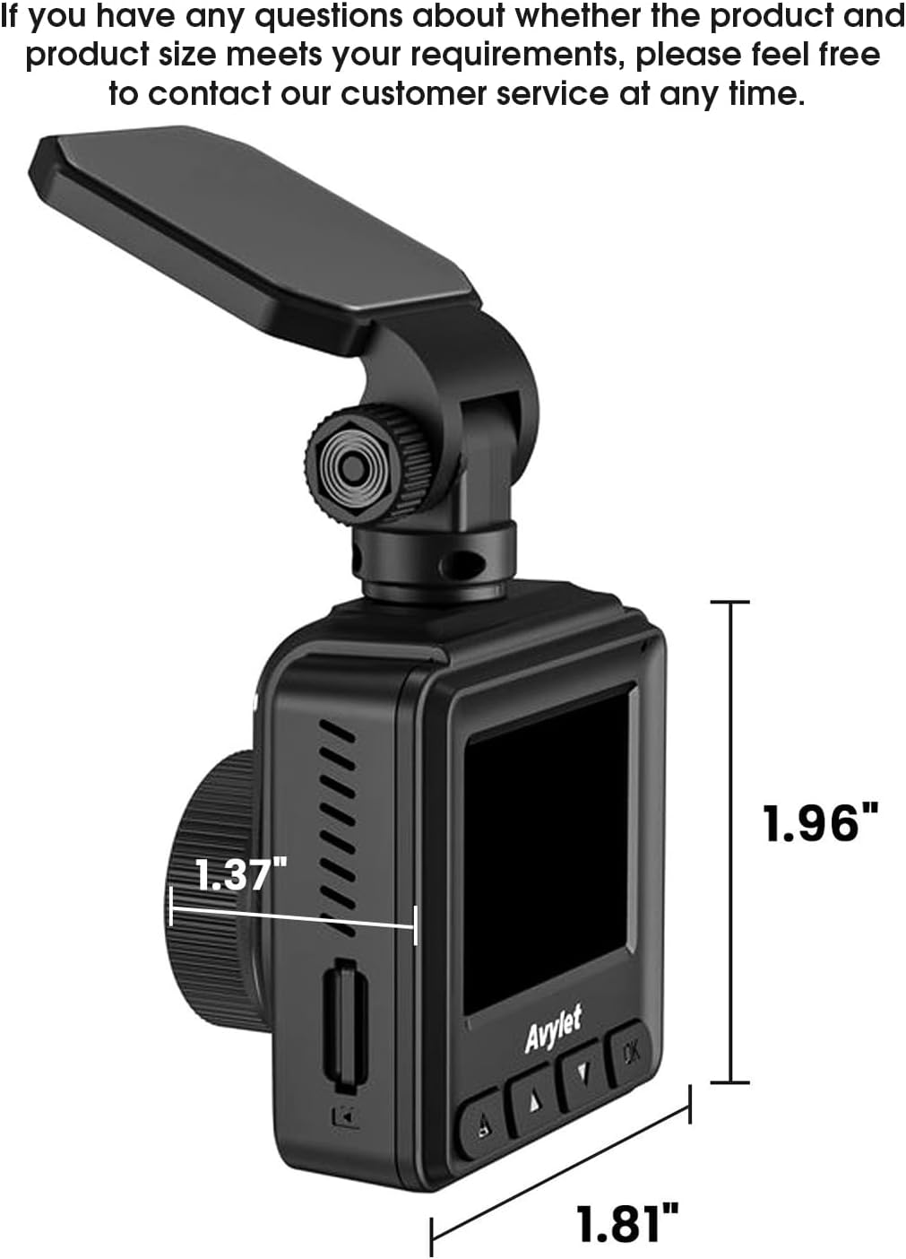 Dash Cam WiFi 2K, pantalla IPS de 1.5", sensor G, 170°.