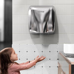 Secador de manos VEVOR de acero inoxidable montado en pared de baño comercial — vista 6