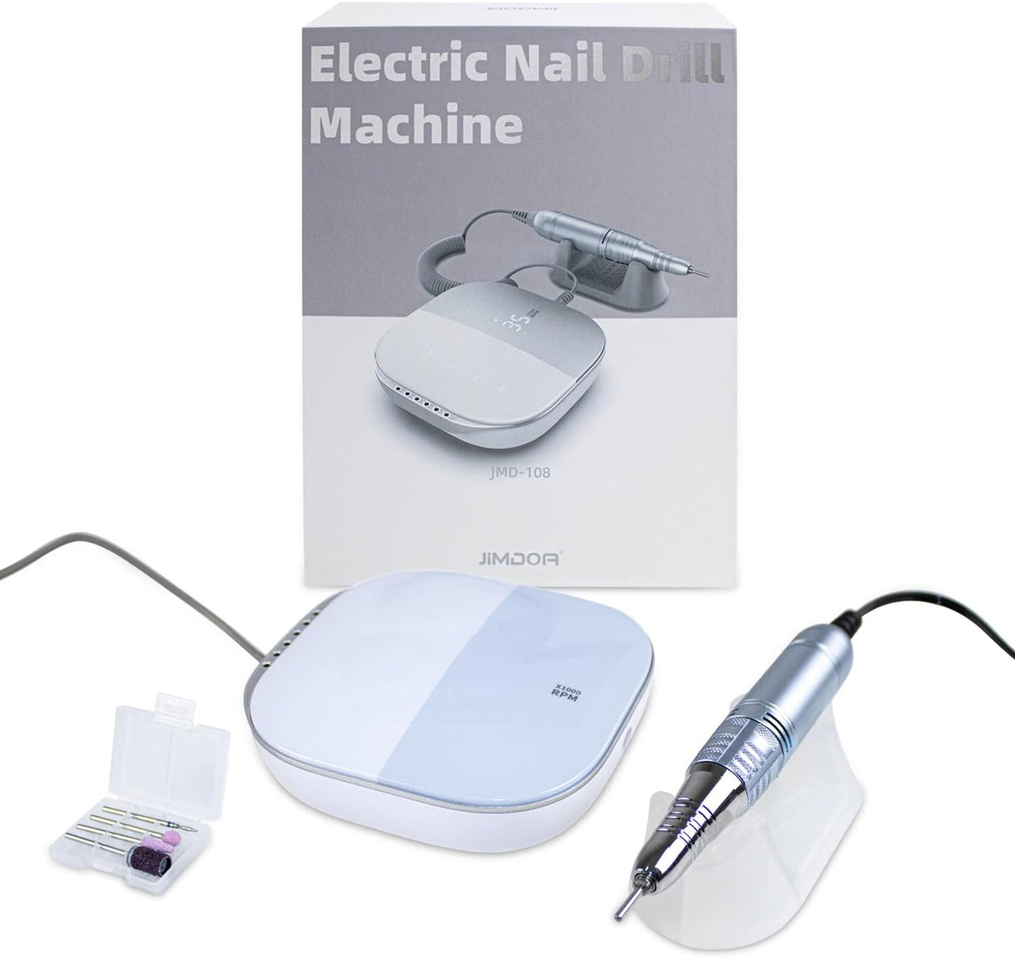 Drill de uñas, lijadora electrica, pantalla tactil, 3 puntas, 35000RPM.