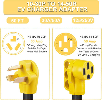 Cable adaptador de cargador EV de 50FT, NEMA, (USADO).