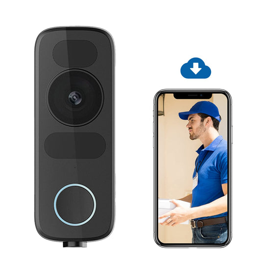 VENZ Cámara de Video WiFi para Puerta, Wired-1080P HD.