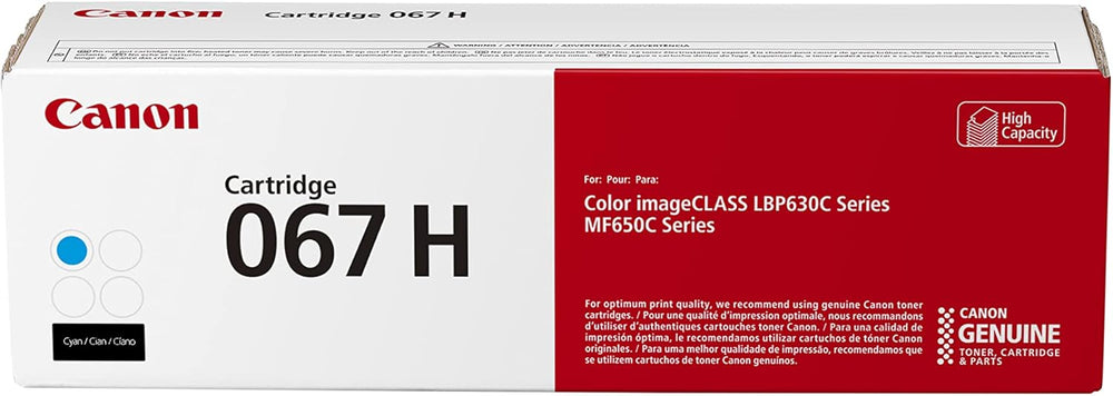 Cartucho de Toner Canon, 067H Cian, Class LBP630C-MF650C.