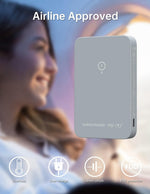 Batería inalámbrica magsafe, Q.Mag Power 9, con soporte. (GRIS)