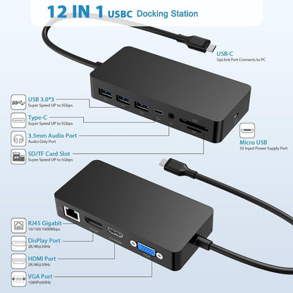 Dock Multifuncional Estacion 12-1 generico para Surface