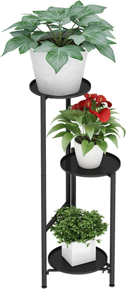 Mesa de Pie 3 Niveles Plegable Metal Negro Ramzyh