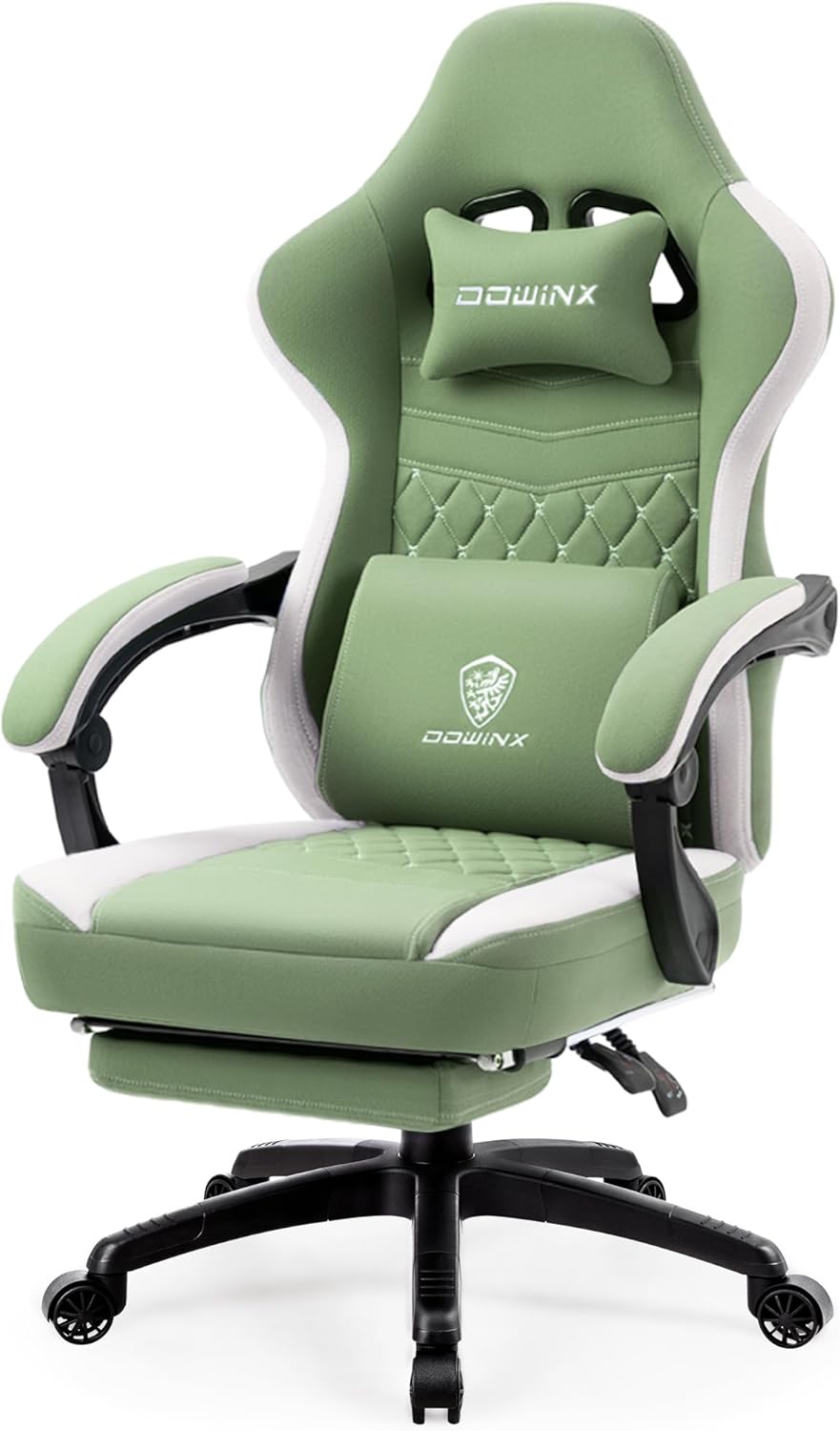 Dowinx Silla De Videojuegos, Tela Transpirable Almohadilla Gel.