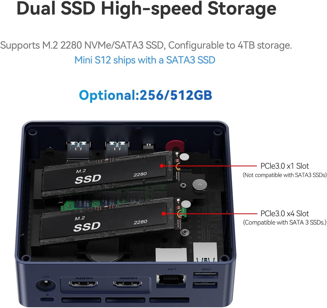 Beelink Mini S12 Pro Mini PC  Intel N100 de 12ª gen