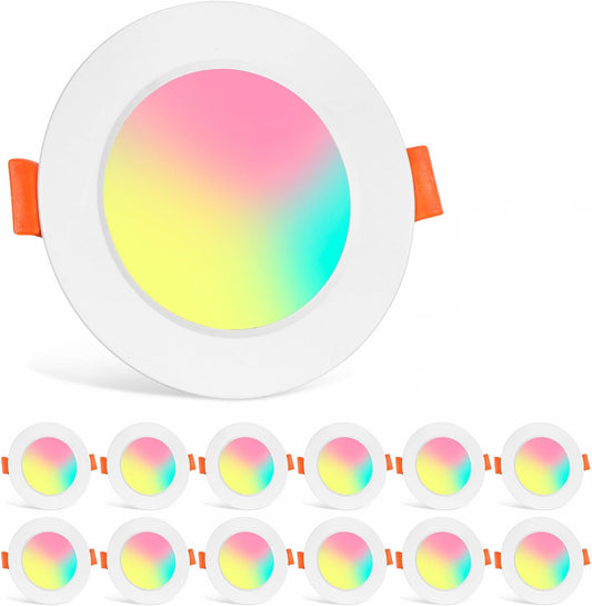 12 Focos LED empotrables para techo 12W 120V