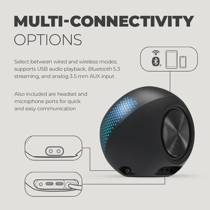 Bocinas Creative Pebble X USB-C Bluetooth 2.0