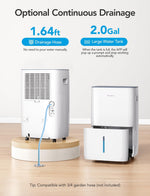 Deshumidificador Govee H7151, 4,500 pies, cubo 2 Gal. WI-FI (USADO)