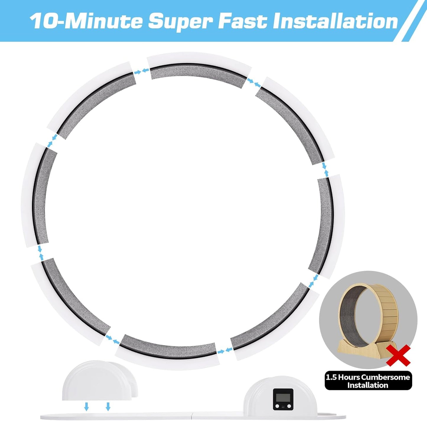 Rueda de ejercicio para gatos con podómetro, Hovono.(USADA)