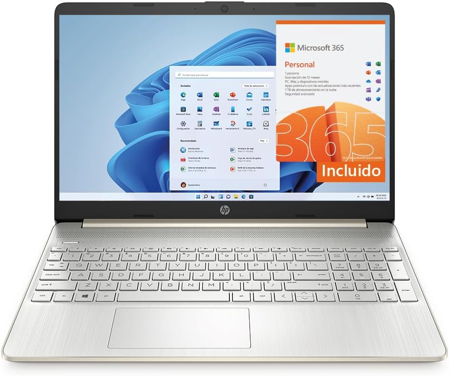 HP Laptop, AMD Ryzen 7, Windows 11 Home, Teclado en Español.
