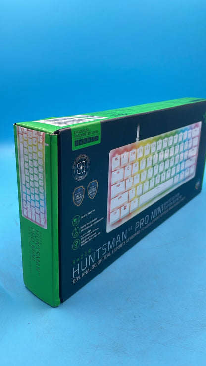 Teclado Optico Analógico Del 60%  Blanco Razer Huntsman V3 Pro Mini