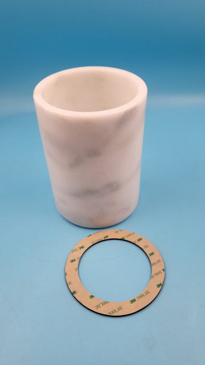 Soporte para utensilios de cocina y enfriador de vino, mármol blanco natural