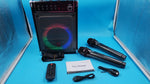 Altavoz Karaoke Bluetooth JYX-69BT con 2 Micrófonos Inalámbricos.