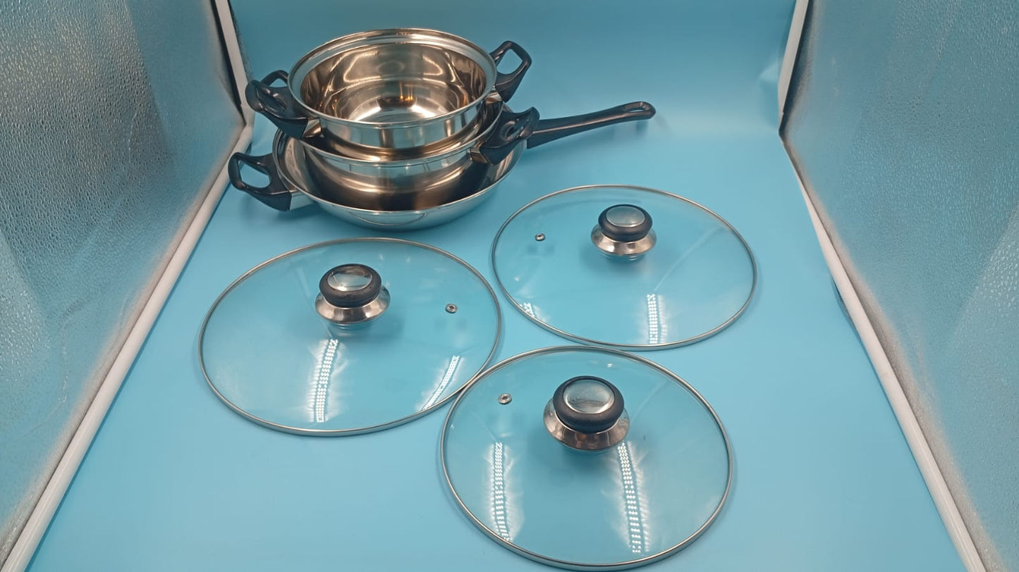 Bateria De Cocina, Kitchenes La Original, Acero Inox. (INCOMPLETA).