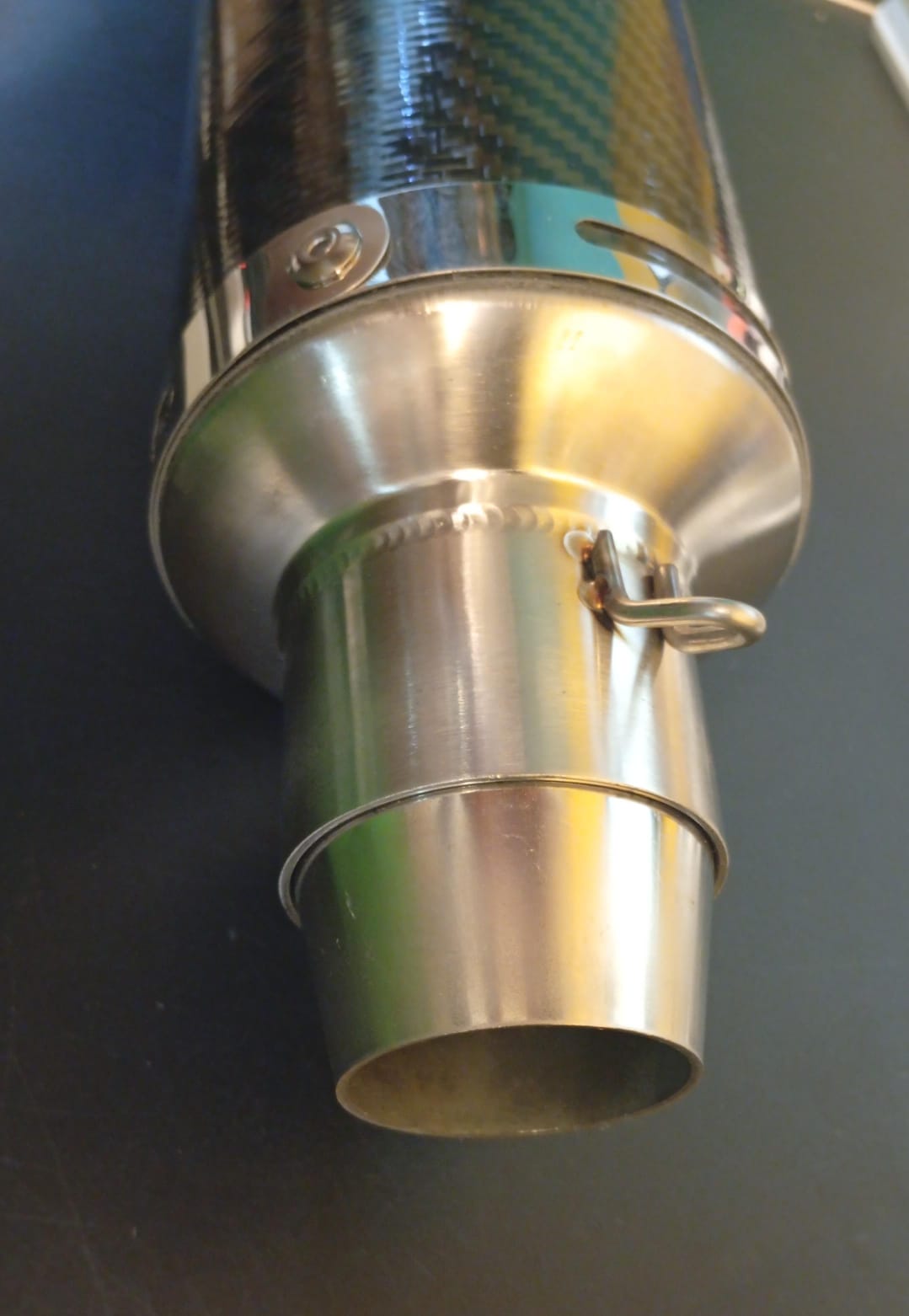 Silenciador de escape, 51mm, P/motocicleta, Qiilu.(USADO).