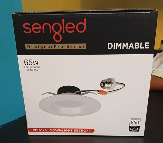 Luces empotrables, downlight led Sengled 5/6", 65W.