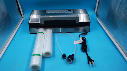 Selladora al vacío automática Liwunon, 2 rollos de bolsas y manguera.
