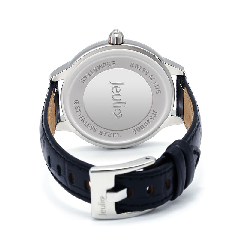 Reloj de cuarzo, JEULIA, Correa de cuero, Jack Skellington.